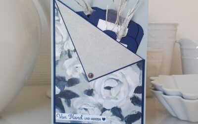 Taschenkarte mit dreieckigem Überschlag zum Geburtstag